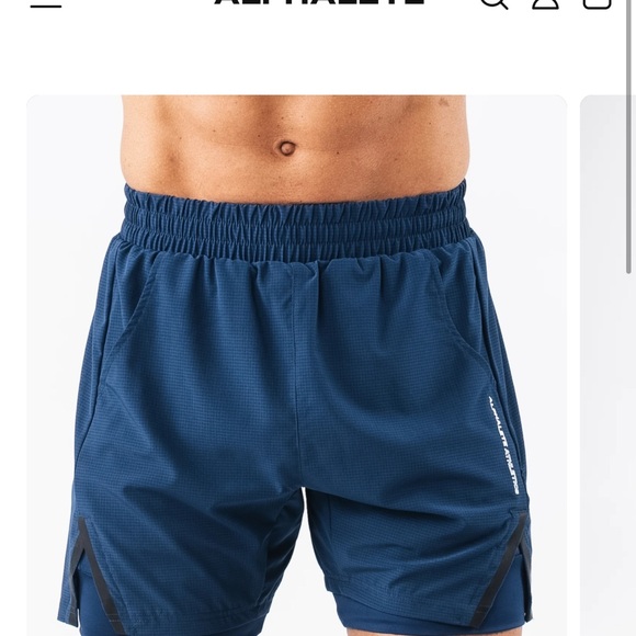 Alphalete Men's Blue Athletic Shorts - Picture 4 of 4